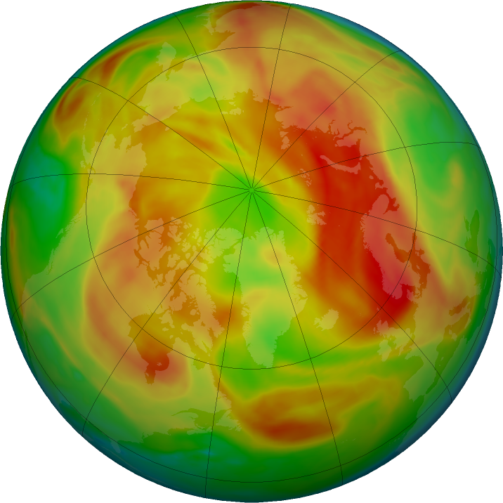 Arctic ozone map for 06 May 2019